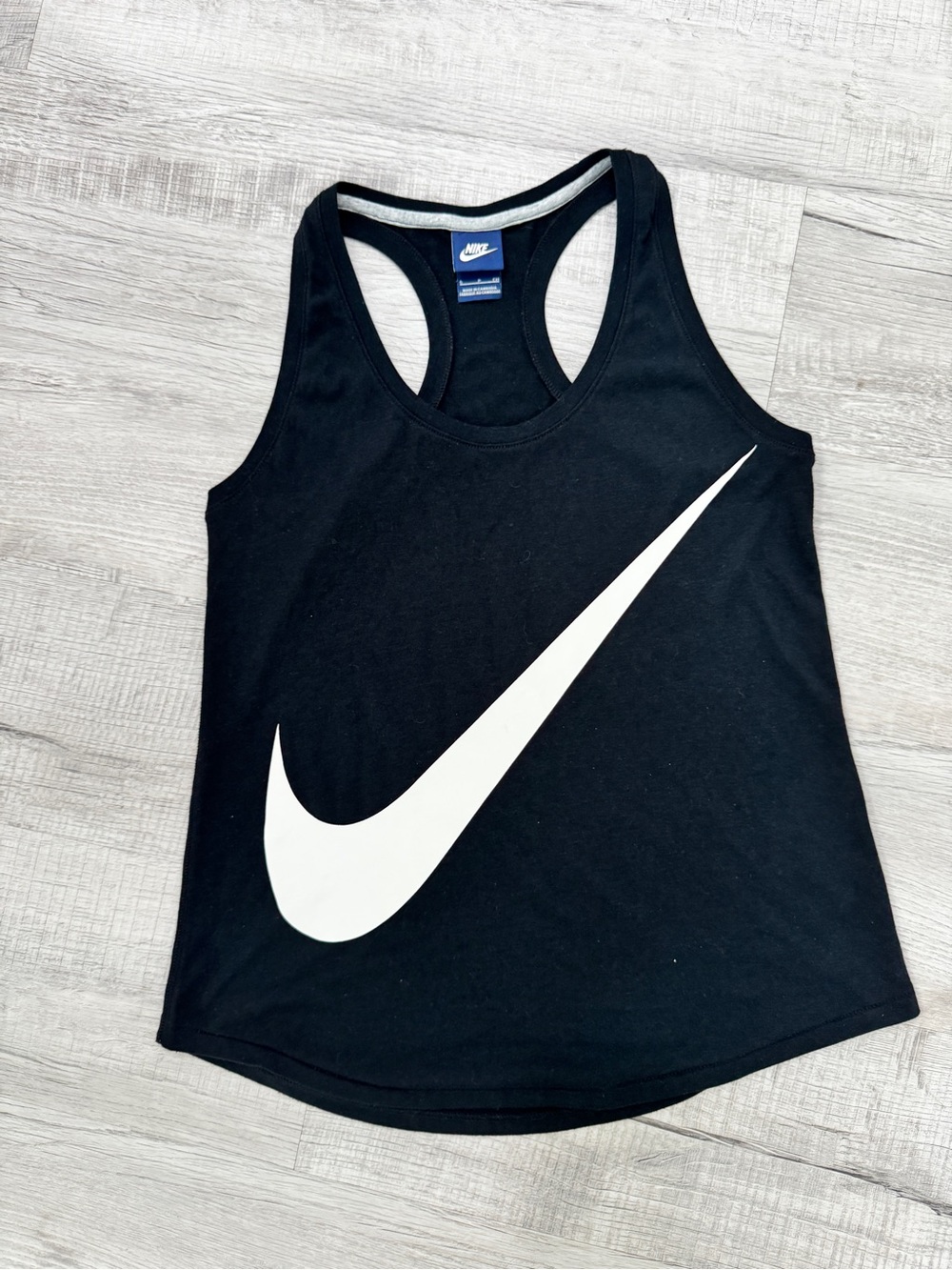 Nike Black Big Swoosh Racerback Activewear Tank Top Size Small S